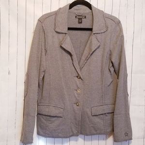 Jeanstar Cotton Knit Blazer Jacket Heather Gray